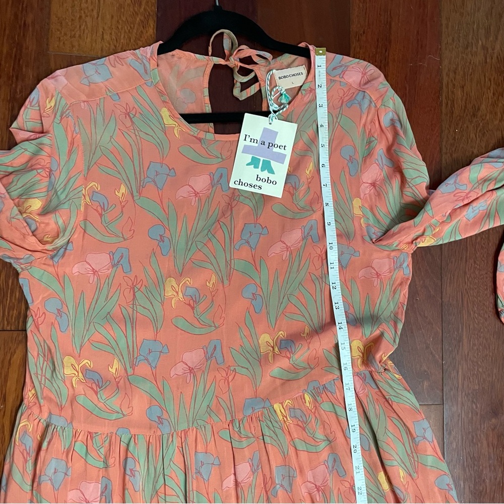 Anthropologie Bobo Choses Maxi Dress Cottagecore Whimsy Art To Wear Sz L NWT B33 - Picture 15 of 16